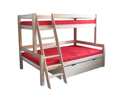 Divstāvu bērza gulta Ganda 3ST